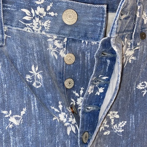 polo ralph lauren called high rise slim jeans white flower pattern - Picture 4 of 10